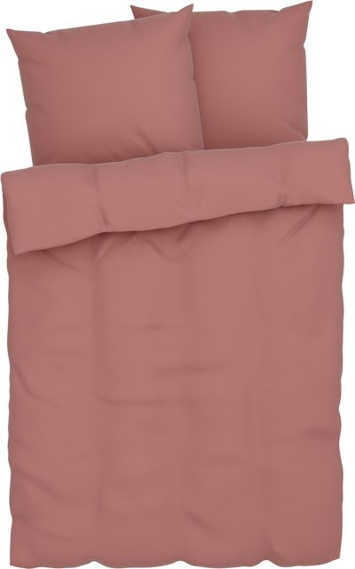 LIVARNO HOME Musselin-Bettwäsche aus Baumwolle in Rose, B/H: 200 x 220 cm mit 2 Kissenbezügen (80 x 80 cm) - Bild 1