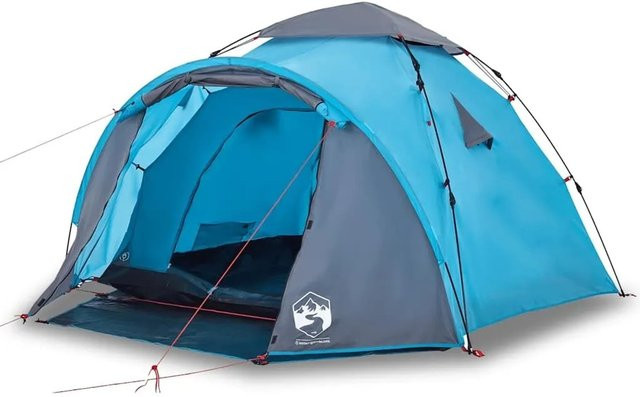 Furnicato Campingzelt Kuppel Blau, H x B x T: 150 x 290 x 220 cm - Bild 1