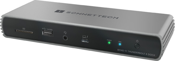 Sonnet Echo 11 Thunderbolt 4 Dockingstation in Schwarz und Grau mit 3 x Thunderbolt, USB-C, USB-A, Ethernet/LAN und 3,5 mm Klinkenanschluss - Bild 2