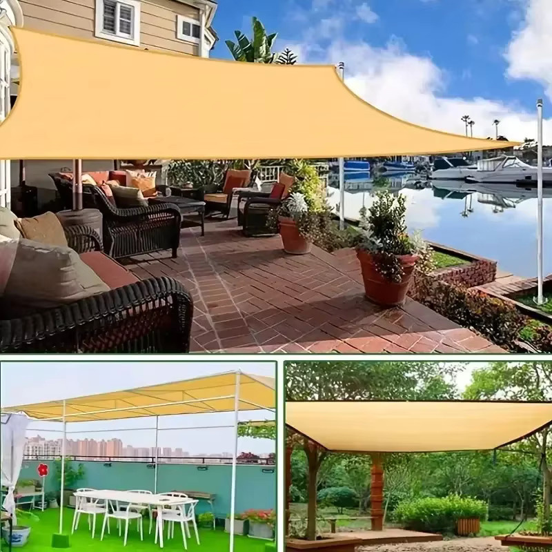 Beiges Outdoor Schattennetz aus HDPE für den Garten, B/B: 200 x 400 cm - Bild 3
