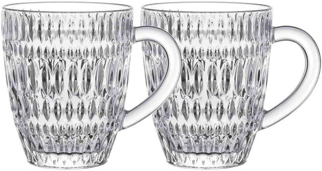 Nachtmann Kaffeebecher Ethno Barista aus Glas, transparent, 2er Set, 392 ml pro Becher - Bild 1