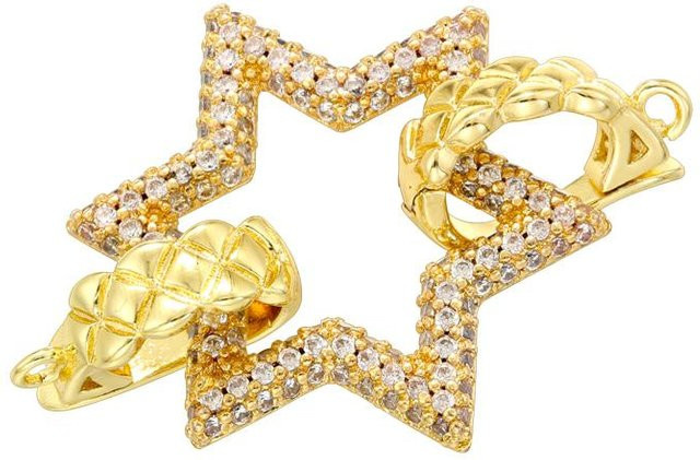 YULIN Armbandverbinder, vergoldet, Zirkonia, DIY Zubehör - Bild 1