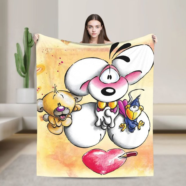 Warme Diddl Tagesdecke von Potdemiel in Multicolour für Kinder und Erwachsene - Bild 1