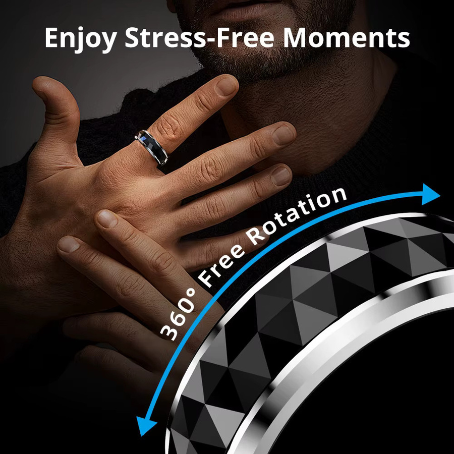 COLMI R11 Smart Ring für Herren in Schwarz mit Ladeetui, Gesundheits- und Schlafmonitor, 5 ATM wasserdicht - Bild 3