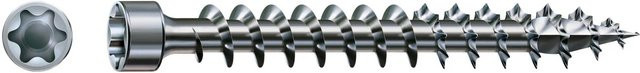 Spax Zylinderkopf Holzschraube mit T-Star Plus-Antrieb aus Stahl, Farbe: Silber, Durchmesser: 6 mm, Länge: 80 mm - Bild 1
