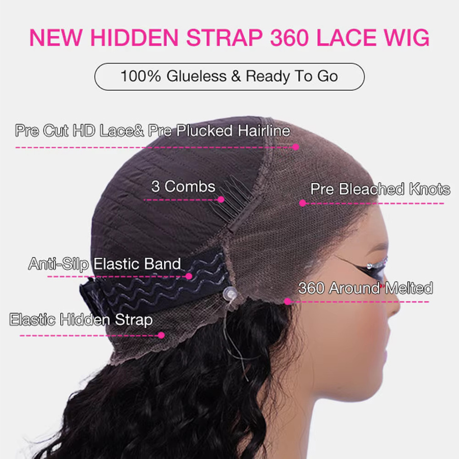 CAJOSAL Perücke, Kinky Curly, Schwarz, 30 Zoll, Echthaar - Bild 4