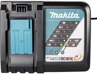 Makita DC18RC Schnellladegerät für Li-Ion Akkus in Schwarz - Bild 1