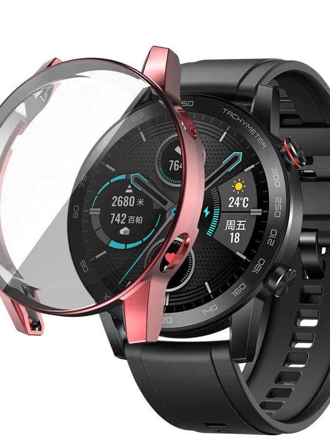 Schutzhülle und Displayschutzfolie für Honor Magic Watch 2 46 mm aus transparentem TPU mit 360-Grad-Vollabdeckung - Bild 5