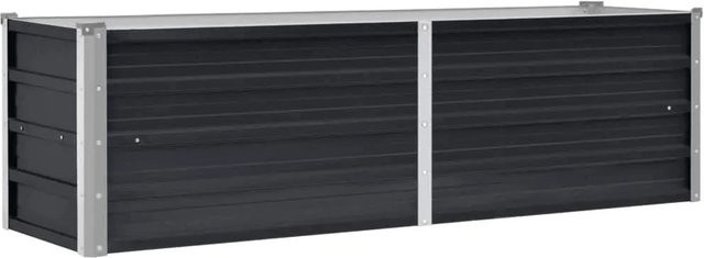 vidaXL Garten-Hochbeet aus verzinktem Stahl in Anthrazit, B/T/H: 160 x 40 x 45 cm - Bild 1