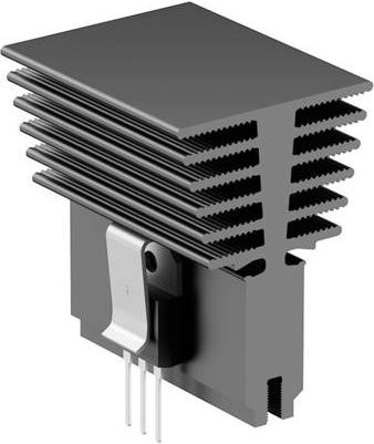 Fischer Elektronik Strangkühlkörper SK 641 75 SA, Grau, B/T/H: 75 x 40 x 56 mm - Bild 1