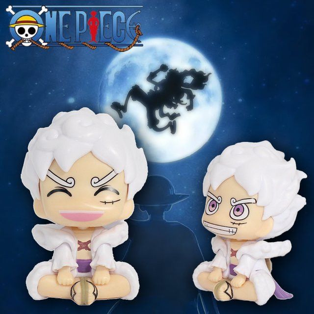 Bandai One Piece Nika Luffy Gear 5 Q Version Anime Action Figur aus PVC, Höhe: 10 cm - Bild 1