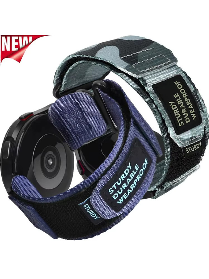 OAKCHARM Uhrenarmband Nylon, Grün, Samsung Galaxy Watch 6 5 4 - Bild 5
