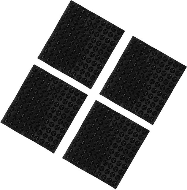TOMTOP JMS Taktile Punktaufkleber aus Silikon für Sehbehinderte, 400 Stück, Durchmesser: 6 mm, Schwarz - Bild 1