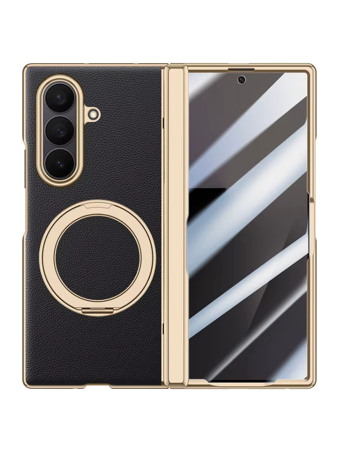 Magnetische Samsung Galaxy Z Fold 7 Handyhülle mit 360 Grad Rotation und HD Anti-Peep Displayschutz sowie Scharnierabdeckung in Schwarz oder Blau - Bild 6