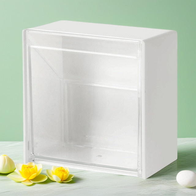 Weiße Aufbewahrungsbox für Schreibwaren und Büroklammern mit Klappe zur Wandmontage aus Kunststoff - Bild 1