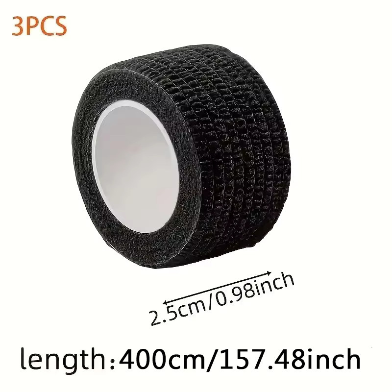 3er-Pack Abreißbare Kopfhörer-Kopfbügel-Schutzstreifen in Schwarz für Over-Ear-Kopfhörer aus langlebigem Fasermaterial - Bild 3