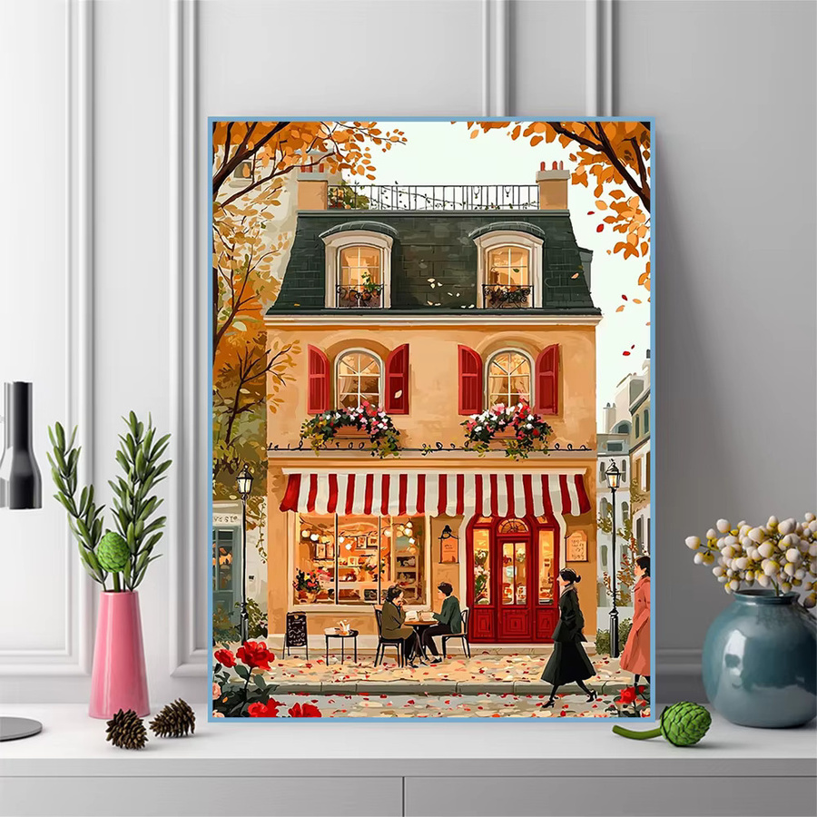 Momoart DIY Diamant-Mosaik Straßenlandschaft Herbst Modern Multicolour B/H: 30 x 20 cm - Bild 3
