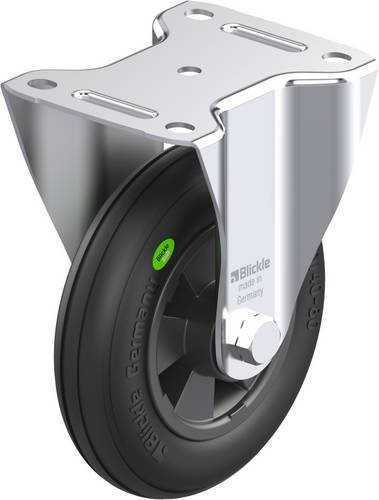 Blickle Bockrolle B-VWPP 160R in Schwarz und Grau aus Stahl mit einem Rad-Durchmesser von 160 mm und einer Tragfähigkeit von max. 70 kg - Bild 1