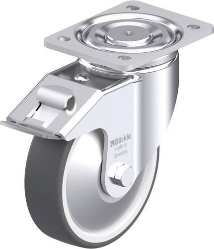 Blickle Stahlblech-Lenkrolle LH-POTH 160G-FI-FA in Silber, Rad-Durchmesser: 160 mm, Tragfähigkeit: 550 kg - Bild 1