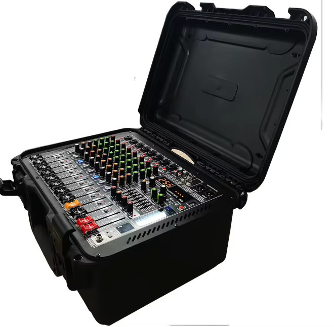 8-Kanal-Powermixer mit integriertem Verstärker in Schwarz für professionelle PA-Systeme - Bild 4