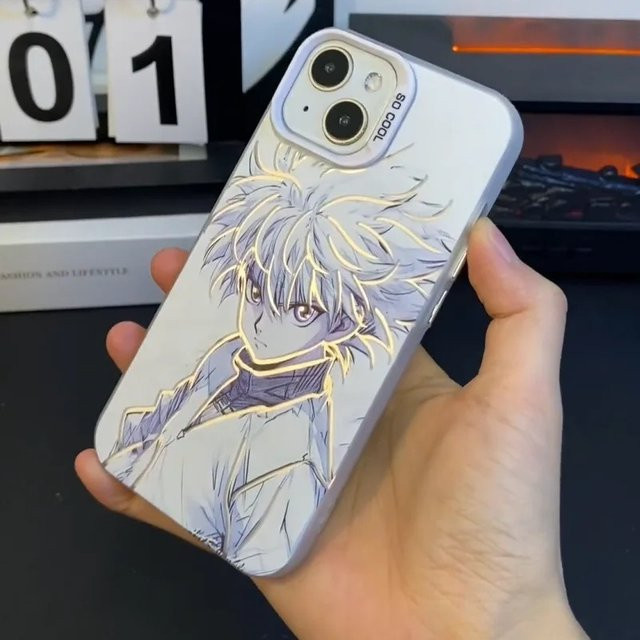 Killua Zoldyck HUNTER×HUNTER Handyhülle für iPhone 11 12 13 14 15 16 17 Pro Max Plus Air Rückseiten-Cover im 3D Japan Anime Design - Bild 1