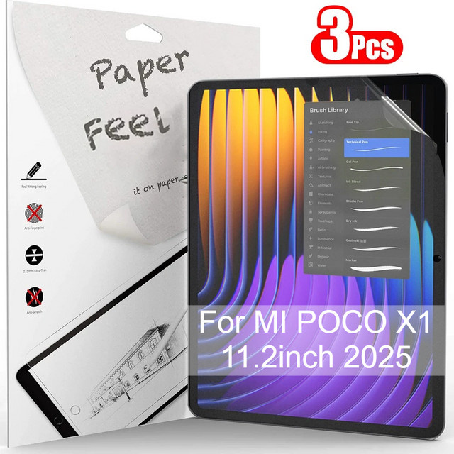 3-teiliges Papiergefühl Displayschutzfolie für Xiaomi Pad Modelle, transparent - Bild 1