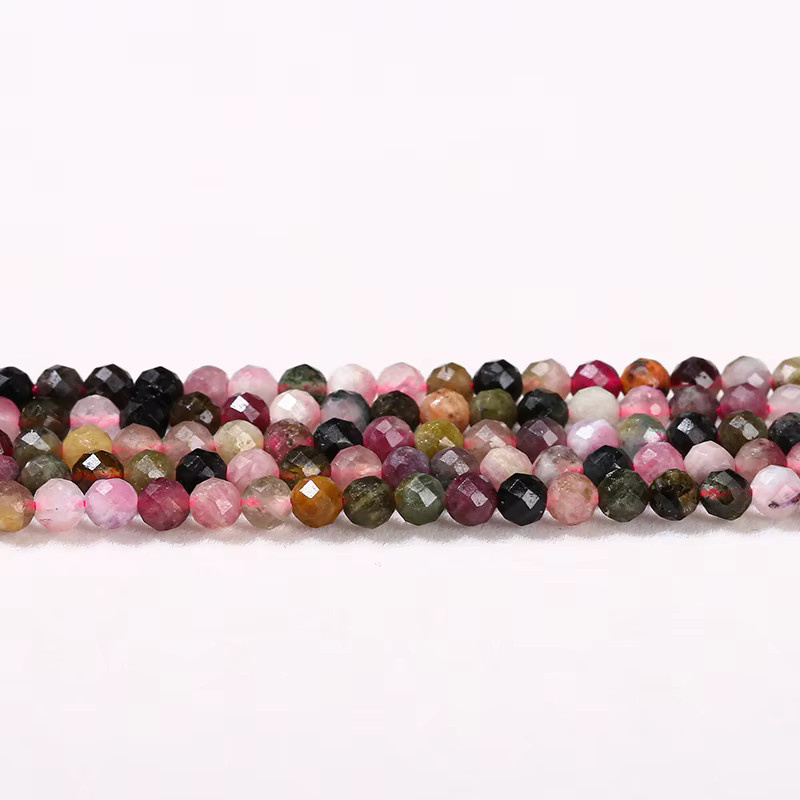 Turmalinperle, mehrfarbig, 2 mm, 3 mm, 4 mm, Unisex - Bild 2