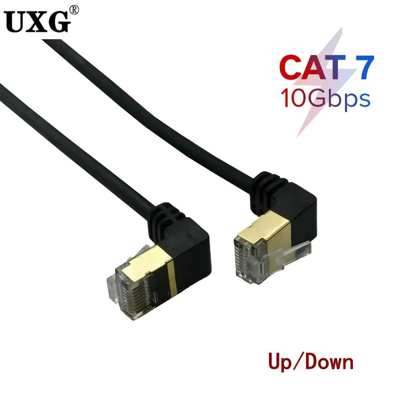 UXG Ethernet-Netzwerkkabel RJ45 CAT6-CAT7e UTP Patchkabel Schwarz, Länge: 1 m - Bild 3