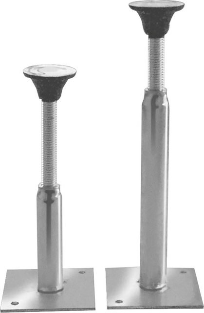 Schulte ExpressPlus Duschwannenfüße für Eckduschen aus Stahl in Chrom und Silber, 5 Stück - Bild 1