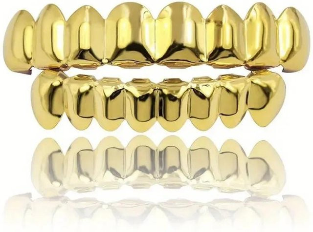 YIRAN Zahnspangen, 14K Gold Plated, Kupfer, Unisex - Bild 1