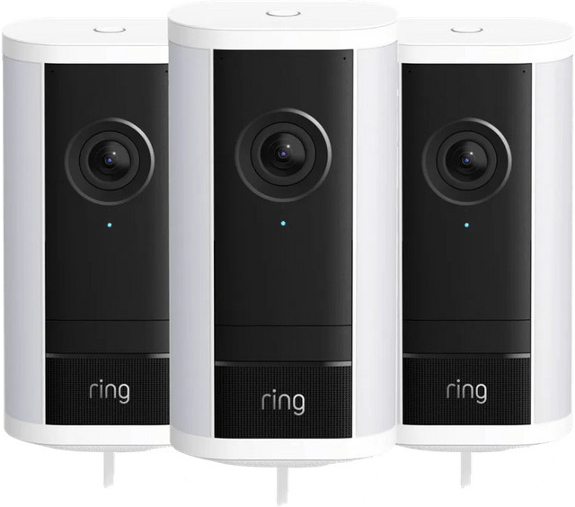 Ring Spotlight Kamera Pro 2. Generation, kabelgebunden, Weiß, 3er-Pack - Bild 1