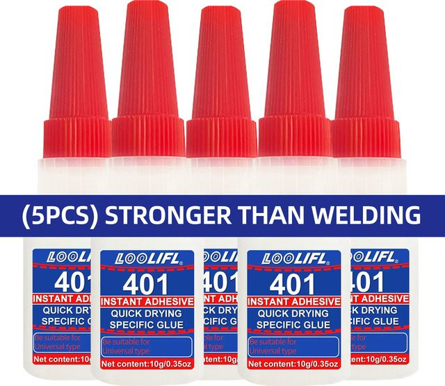 Loolifl 401 Instant Strong Super Glue universeller Sekundenkleber für Harz, Keramik, Metall und Glas - Bild 1