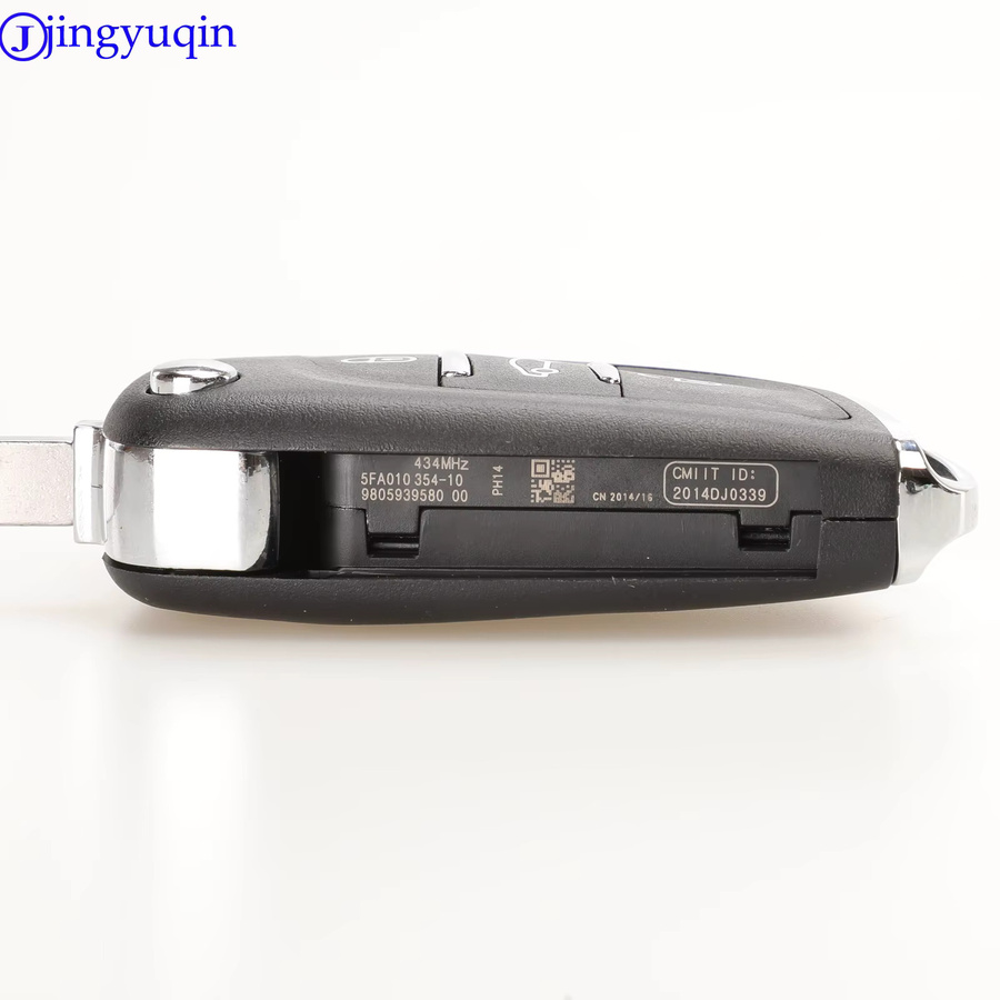Jingyuqin 10er Set Modifizierte Flip Folding Key Shell für Peugeot 306 407 807 Partner Remote Va2/Hu83 Blade Entry Fob Case in Schwarz - Bild 1