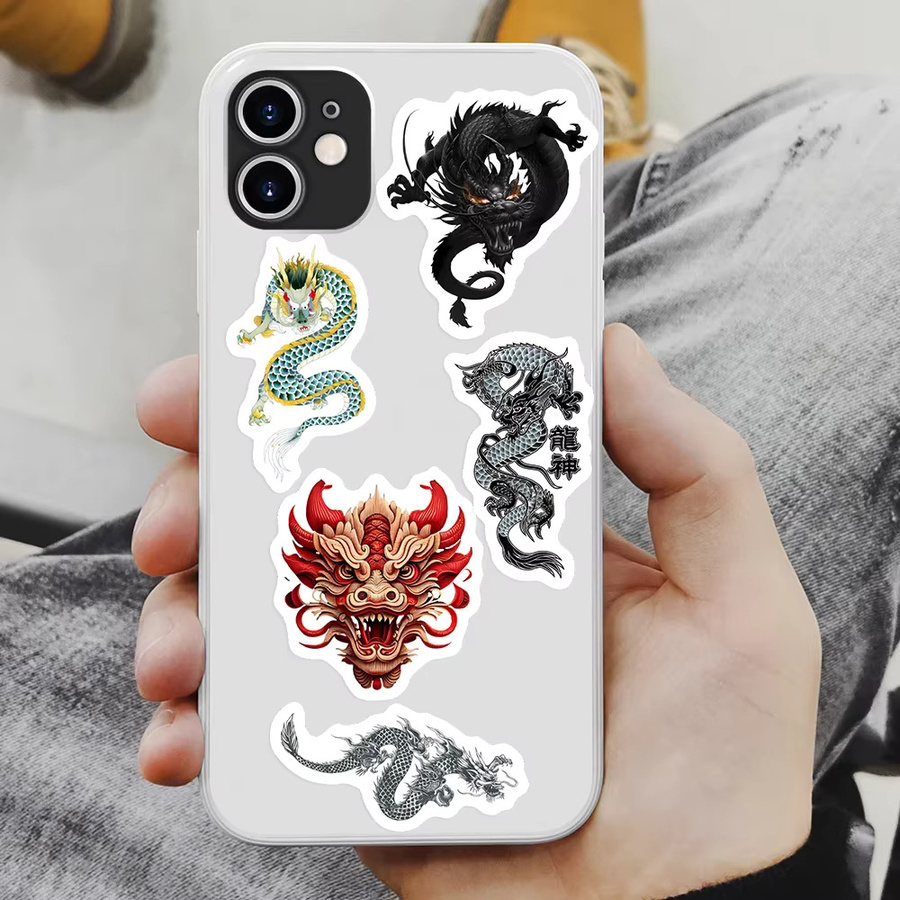 Wasserdichte chinesische Drachen-Aufkleber in Multicolour für Handy, Laptop und Gepäck - Bild 5