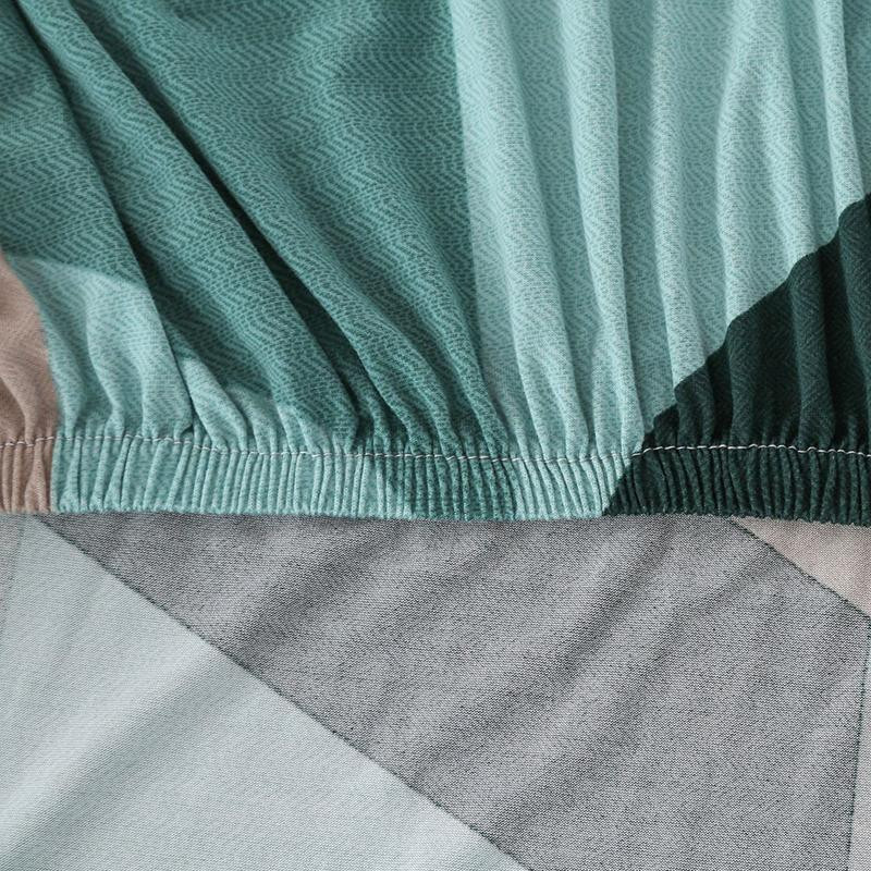 Stretch-Sofabezug mit geometrischem Aufdruck in Multicolour für 1-Sitzer, Breite: 90-140 cm - Bild 1