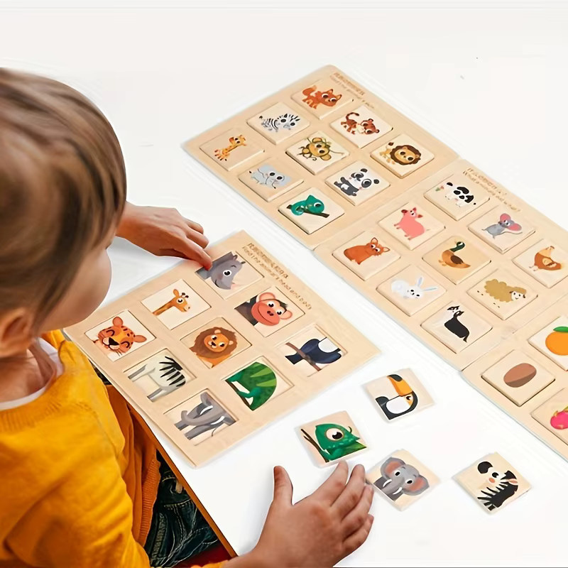 Lee's Sharing Obst-Tier-Paarungs-Brett, Zuordnungs-Puzzle, Holz, ab 3 Jahre - Bild 2