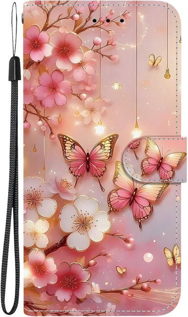 Handgefertigte PU-Leder Flip-Hülle für Samsung Galaxy S20 FE und S20 Lite mit Handschlaufe und Katzen-Design in Grün - Bild 1