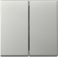 Gira Doppelwippe in Silber und Weiß aus Edelstahl mit IP20 Schutzart - Bild 1