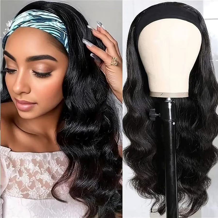 GZX Body Wave Haarband-Perücke aus Echthaar, Damen - Bild 2