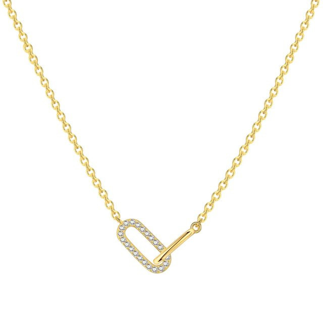 Orstarry Halskette mit Anhänger, Kupfer, Zirkonia, Damen, Gold - Bild 1