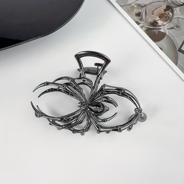 Haarspange Metall, Spinne, Perlen, Damen - Bild 1