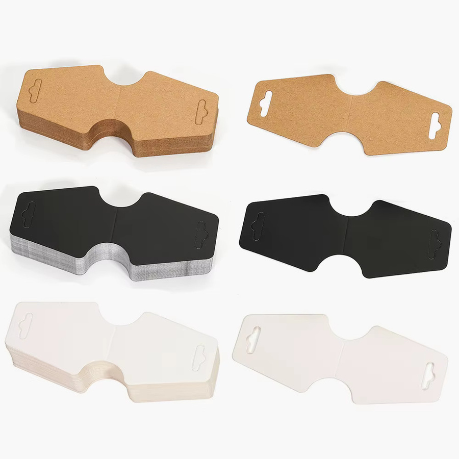 Schmuck Display Karten aus Kraftpapier für Halsketten und Armbänder in Schwarz, Weiß und Khaki (50 oder 100 Stück) - Bild 3