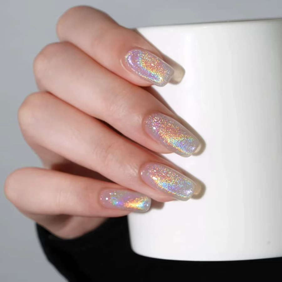 HotPress Nagelpulver, Chrom Regenbogen Laser, 4 Farben - Bild 3