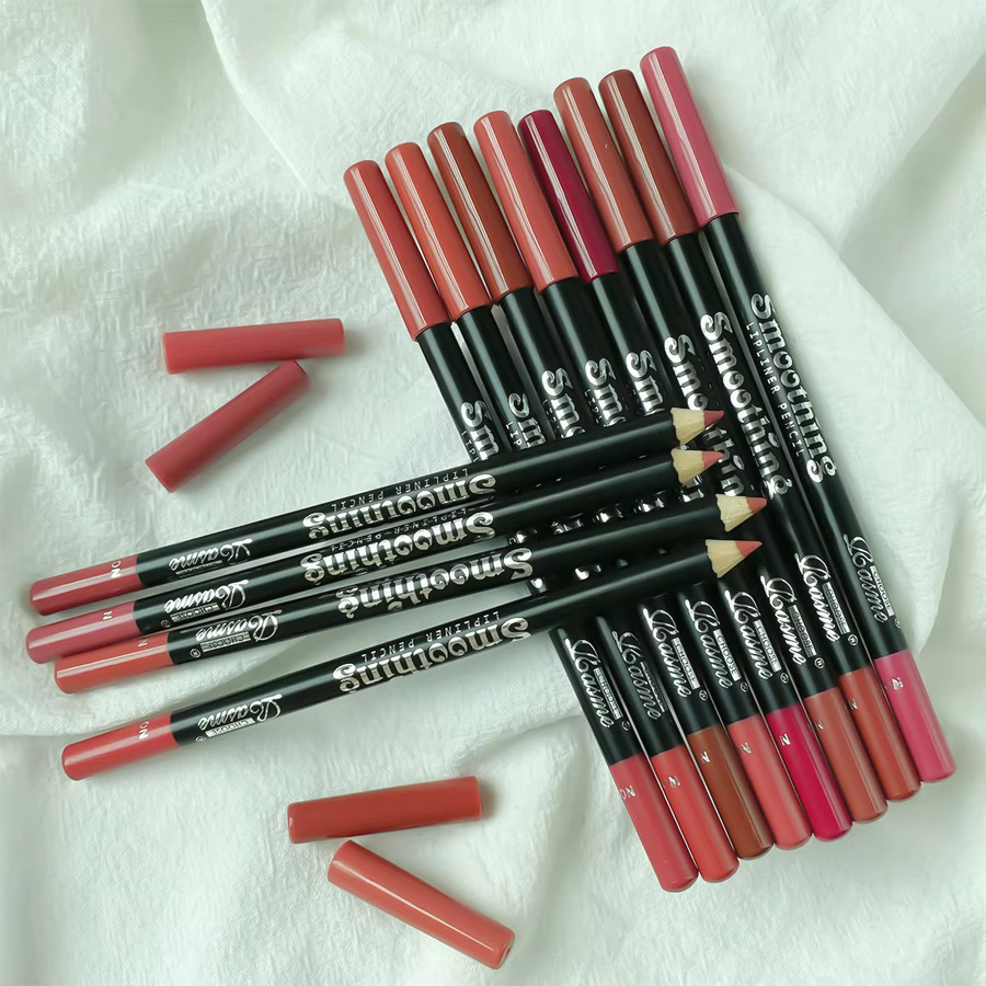 CHOOSE RASME Lippenkonturenstift-Set, 12 Farben, Matt, Nude Braun Rosa - Bild 4