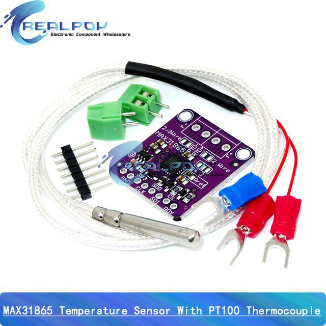 REALPOY GY-MAX31865 Temperatursensormodul RTD Digitales Konvertierungsmodul für PT100-PT1000 und Arduino - Bild 1