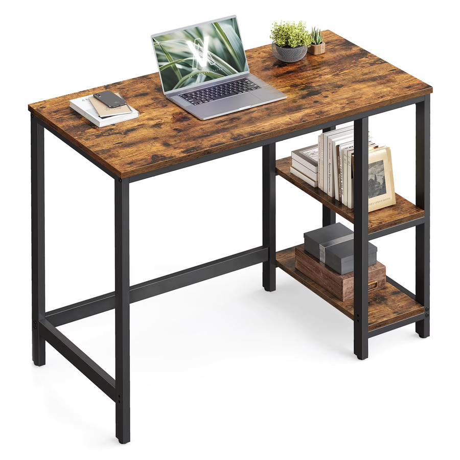 VASAGLE Computertisch in modernem Design für Home Office, Wohnzimmer oder Schlafzimmer, Schwarz-Braun - Bild 6