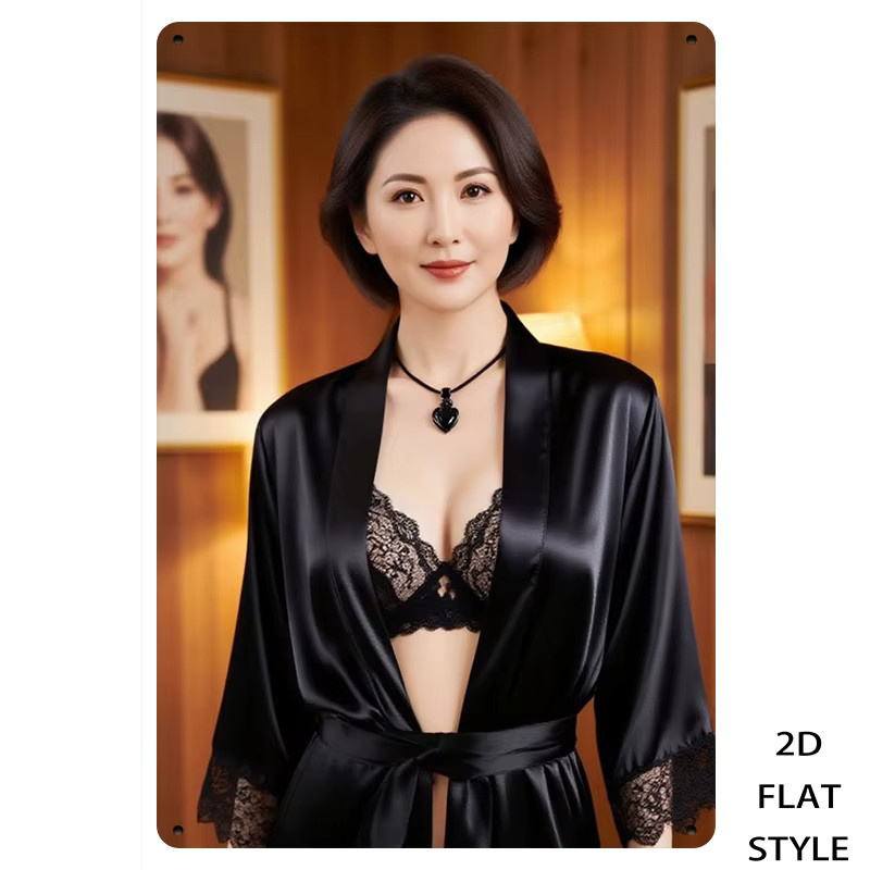 CIFBUY Retro Elegantes Frauenporträt Metall-Wandkunst im Vintage-Stil, B: 20 cm, H: 30 cm - Bild 3