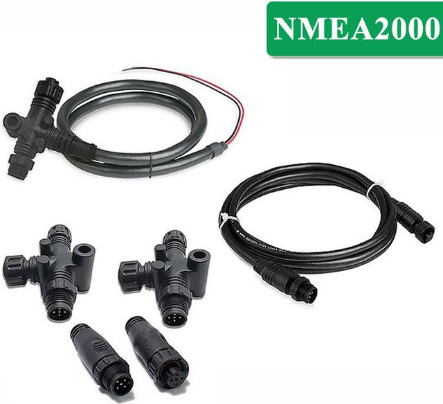 DIVEDEER Outdoor NMEA2000 5-Pin T-Typ Steckverbinder M12 Schiffssteckverbinder für Marine- und Yachtgebrauch, Schwarz, IP68 Wasserdicht - Bild 1
