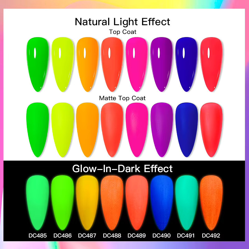 MTSSII Gel-Nagellack, 6 Stück, fluoreszierend, glänzend - Bild 5