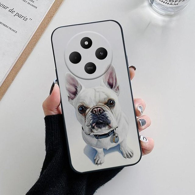 Xiaomi Redmi 14C Handyhülle mit Liebesherz aus Silikon in Weiß, stoßfeste Schutzhülle für Redmi 14C 4G und Redmi A4 14C - Bild 1